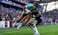 Kurt-Lee Arendse scored the opening try for South Africa
