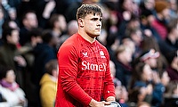 Theo Dan was one of the try scorer for Saracens Theo Dan was one of the try scorer for Saracens