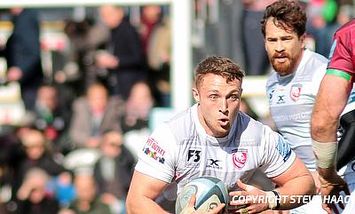 Ollie Thorley was one of the try scorer for Gloucester Ollie Thorley was one of the try scorer for Gloucester