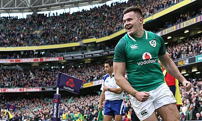 Jacob Stockdale started at left wing for Ireland Jacob Stockdale started at left wing for Ireland
