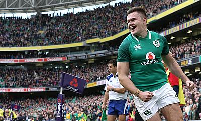 Jacob Stockdale scored the opening try for Ireland Jacob Stockdale scored the opening try for Ireland