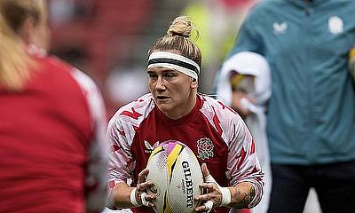 Megan Jones in action for the Red Roses Megan Jones in action for the Red Roses