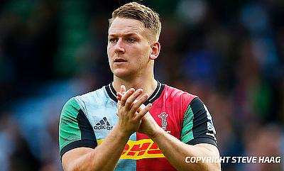 Alex Dombrandt was one of the try scorer for Harlequins Alex Dombrandt was one of the try scorer for Harlequins