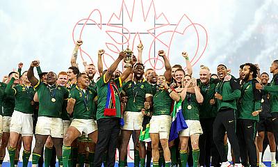 South Africa celebrating their 2023 Rugby World Cup triumph South Africa celebrating their 2023 Rugby World Cup triumph