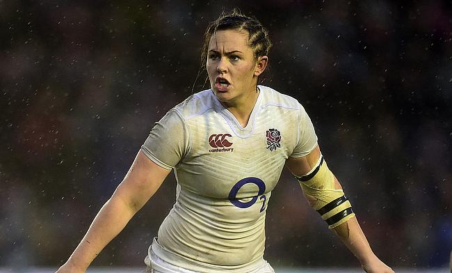 Marlie Packer scored the opening try for England