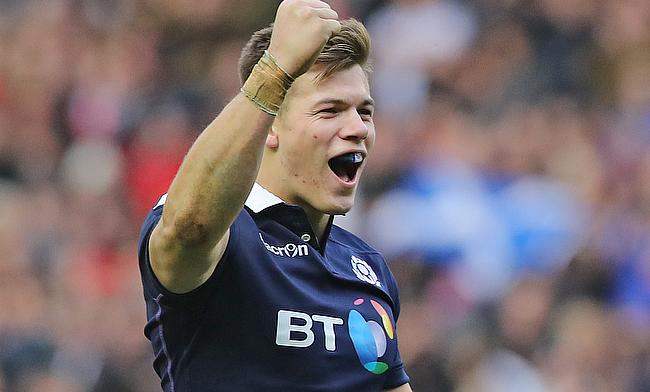 Huw Jones scored twice for Scotland Huw Jones scored twice for Scotland