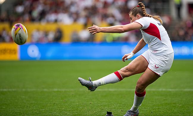 Zoe Harrison kicked well for England against Italy England in control again - but defensive cracks a work-on ahead of Grand Slam decider with France