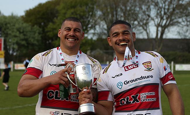 Sam (right) joined Josh back at Camborne at the beginning of this season Josh and Sam Matavesi eye Cornwall glory as family story comes full circle