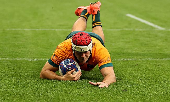 Fraser McReight was one of the try scorer for Australia Fraser McReight was one of the try scorer for Australia